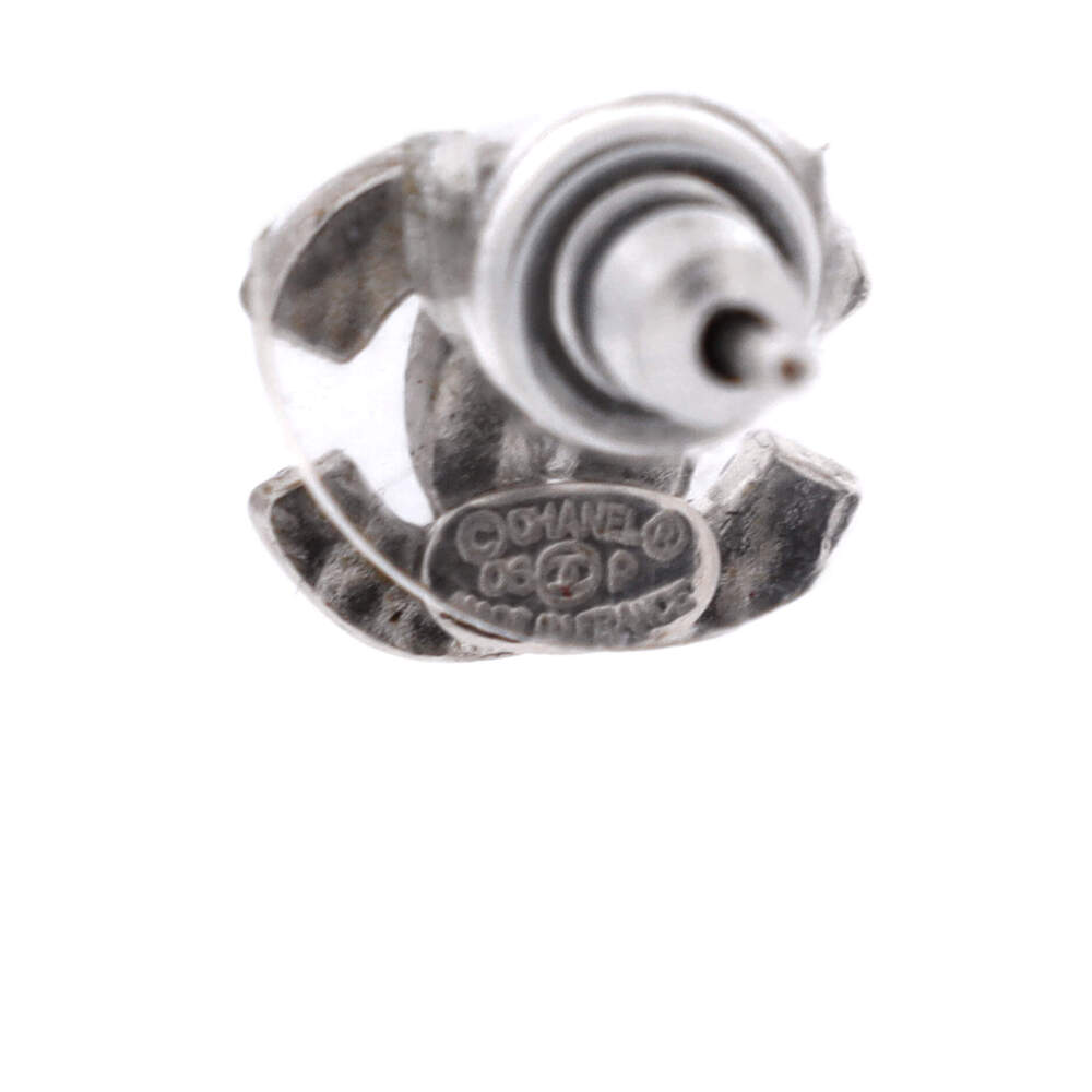 Chanel CC Stud Earrings Metal with Crystals - Picture 3 of 3